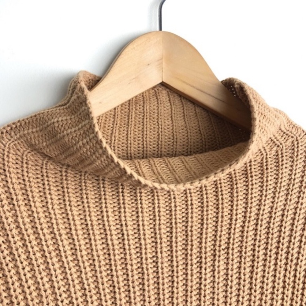 ❤️American Eagle Oversized Ribbed Mock Neck Sweater Long Line - Picture 4 of 10